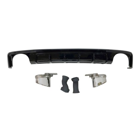 Difusor Trasero Audi A6 / A6 Avant C8 19-21 Look RS6 Negro brillante