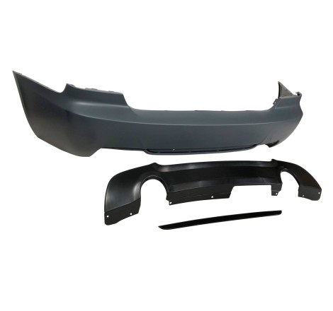 Rear Bumper BMW E92 Look M-Tech DOUBLE EXHAUST