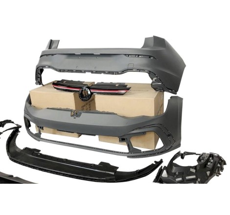 Kit De Estetici Volkswagen Golf 8 2019-2023 3/5 Porte Look GTI 2 Scarico