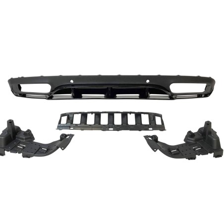Rear Diffuser Mercedes W205 2014-2018 Coupe AMG Look C63 ABS