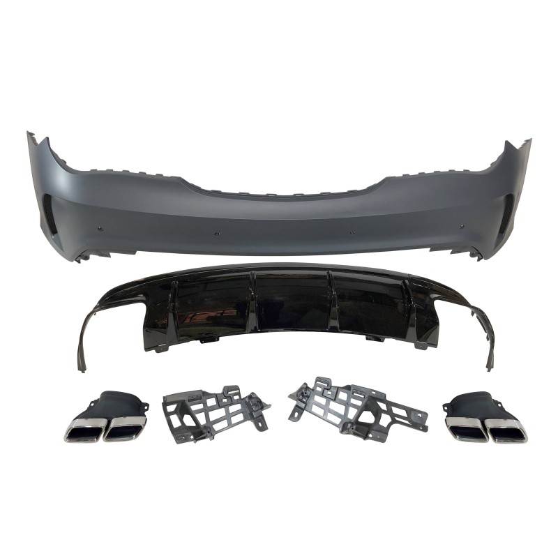 HECKSTOßSTANGE HECKSCHÜRZE MERCEDES W117 2013-2018 LCI 4P / SW Look AMG A45