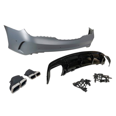 HECKSTOßSTANGE HECKSCHÜRZE MERCEDES W117 2013-2018 LCI 4P / SW Look AMG A45