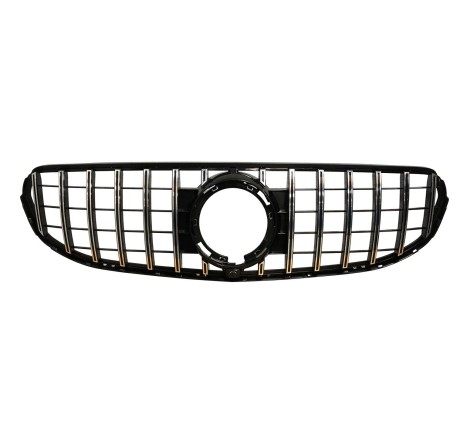 Front Grill Mercedes GLC X253 2020+ Look GT Chrome Glossy Black