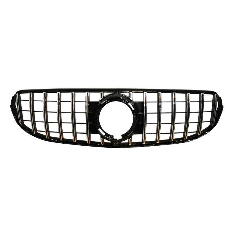 Front Grill Mercedes GLC X253 2020+ Look GT Chrome Glossy Black