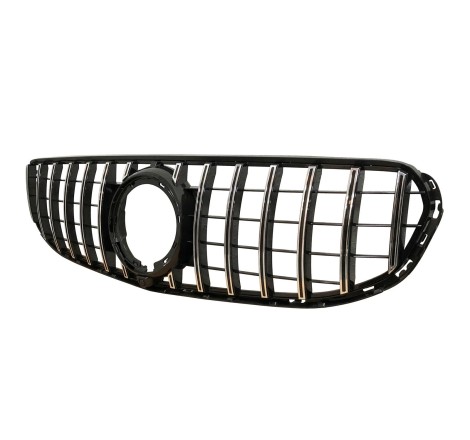 Front Grill Mercedes GLC X253 2020+ Look GT Chrome Glossy Black