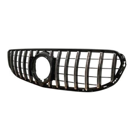 Front Grill Mercedes GLC X253 2020+ Look GT Chrome Glossy Black