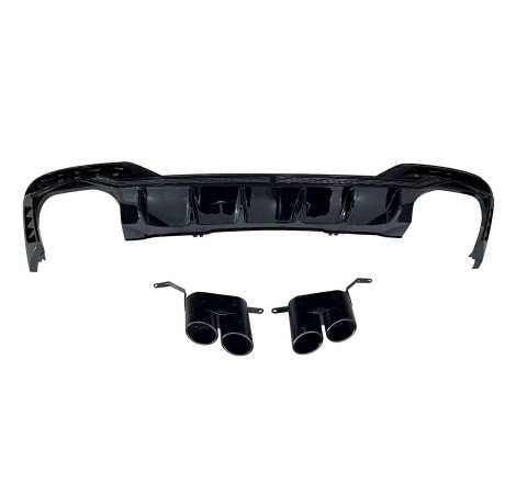 HECKANSATZ HECKSPOILER DIFFUSOR Audi A4 2020+ Look RS4 Black