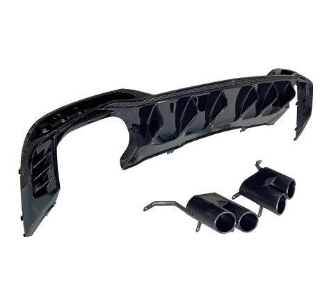 HECKANSATZ HECKSPOILER DIFFUSOR Audi A4 2020+ Look RS4 Black