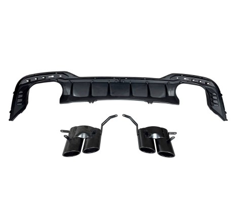 HECKANSATZ HECKSPOILER DIFFUSOR Audi A4 2020+ Look RS4 Black