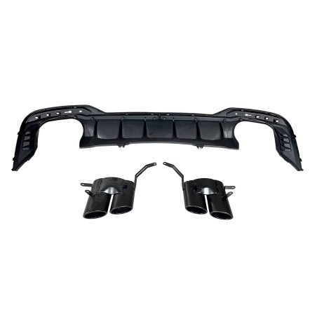 HECKANSATZ HECKSPOILER DIFFUSOR Audi A4 2020+ Look RS4 Black