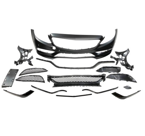 FRONTSTOßSTANGE FRONTSCHÜRZE MERCEDES W205 2014-2018 Coupe / 4P / SW look AMG C63