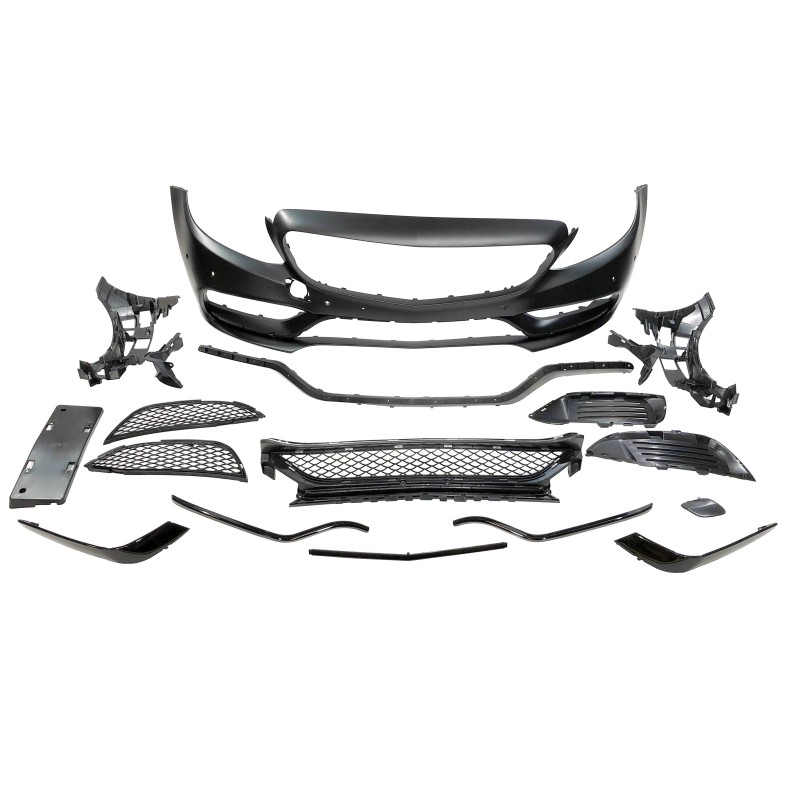 FRONTSTOßSTANGE FRONTSCHÜRZE MERCEDES W205 2014-2018 Coupe / 4P / SW look AMG C63