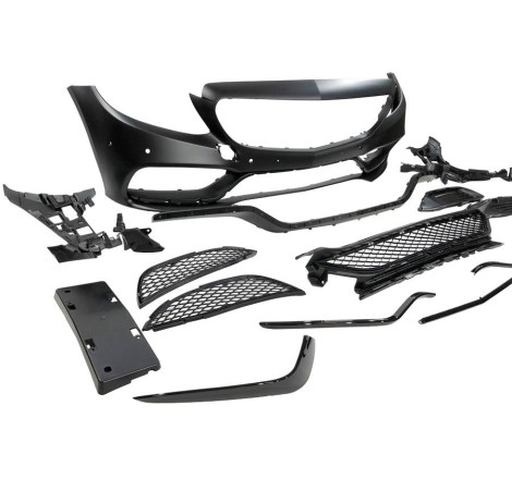 FRONTSTOßSTANGE FRONTSCHÜRZE MERCEDES W205 2014-2018 Coupe / 4P / SW look AMG C63