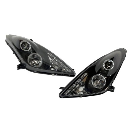 FAROS DELANTEROS OJOS DE ANGEL TOYOTA CELICA '01 BLACK