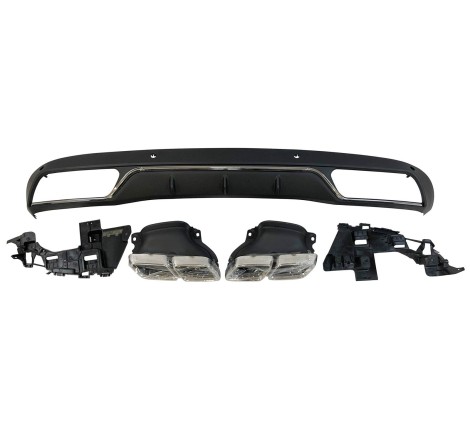 REAR DIFFUSER MERCEDES W205 2014-2018 LOOK C63 ABS