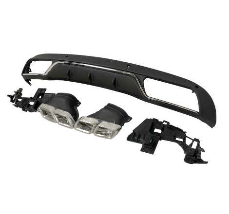 REAR DIFFUSER MERCEDES W205 2014-2018 LOOK C63 ABS