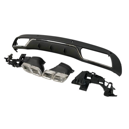 REAR DIFFUSER MERCEDES W205 2014-2018 LOOK C63 ABS