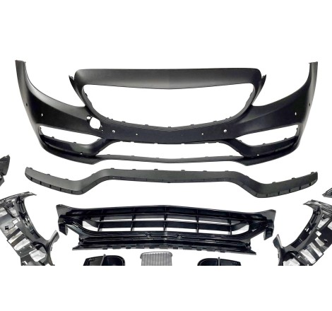 FRONTSTOßSTANGE FRONTSCHÜRZE MERCEDES W205 2014-2018 Coupe / 4P / SW look AMG C63