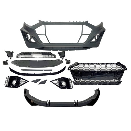 Paraurti Anteriore Audi A4 2020+ Look RS4 Spoiler Anteriore
