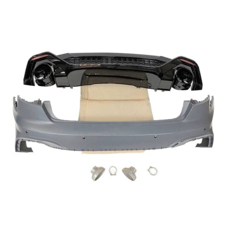 HECKSTOßSTANGE HECKSCHÜRZE Audi A4 2020+ Look RS4