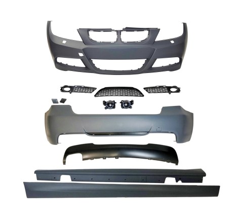 STOßSTANGENSET BODYKIT BMW E91 2005-2008 LOOK M-TECH 2 EXHAUSTS