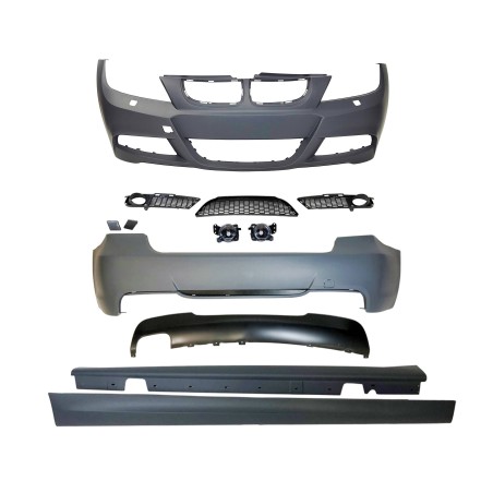 STOßSTANGENSET BODYKIT BMW E91 2005-2008 LOOK M-TECH 2 EXHAUSTS