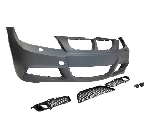 Paragolpes delantero BMW E90 / E91 05-08 LOOK  M-TECH LAVAFAROS ABS 