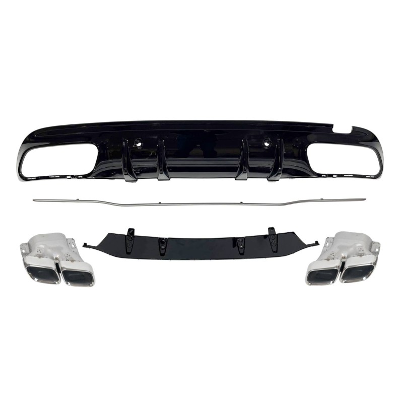 Rear Diffuser Mercedes W205 2019 4D / SW Look C63 ABS