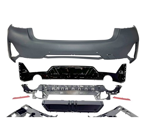 Pare-Choc Arrière BMW G20 LCI 2023+ look M-Performance Noir brillant