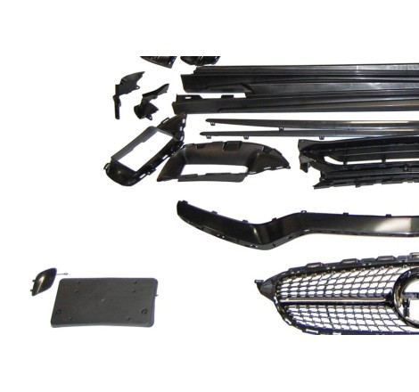 STOßSTANGENSET BODYKIT Mercedes W205 4d 2014-2021 Look C63 2019