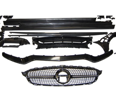 STOßSTANGENSET BODYKIT Mercedes W205 4d 2014-2021 Look C63 2019
