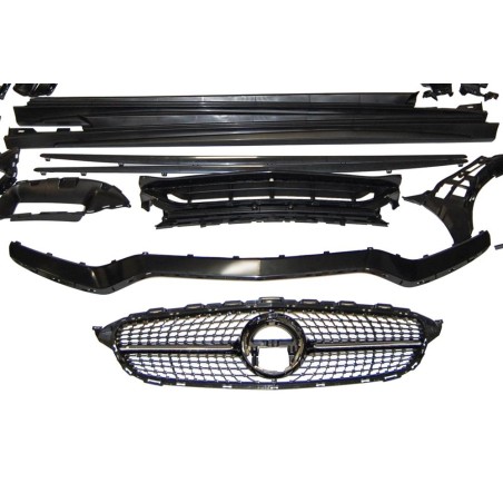 STOßSTANGENSET BODYKIT Mercedes W205 4d 2014-2021 Look C63 2019