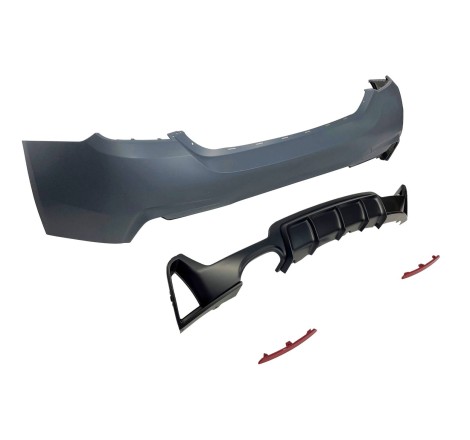 Pare-Choc Arrière BMW F32 / F33 / F36 Look M Performance 1 Sortie double