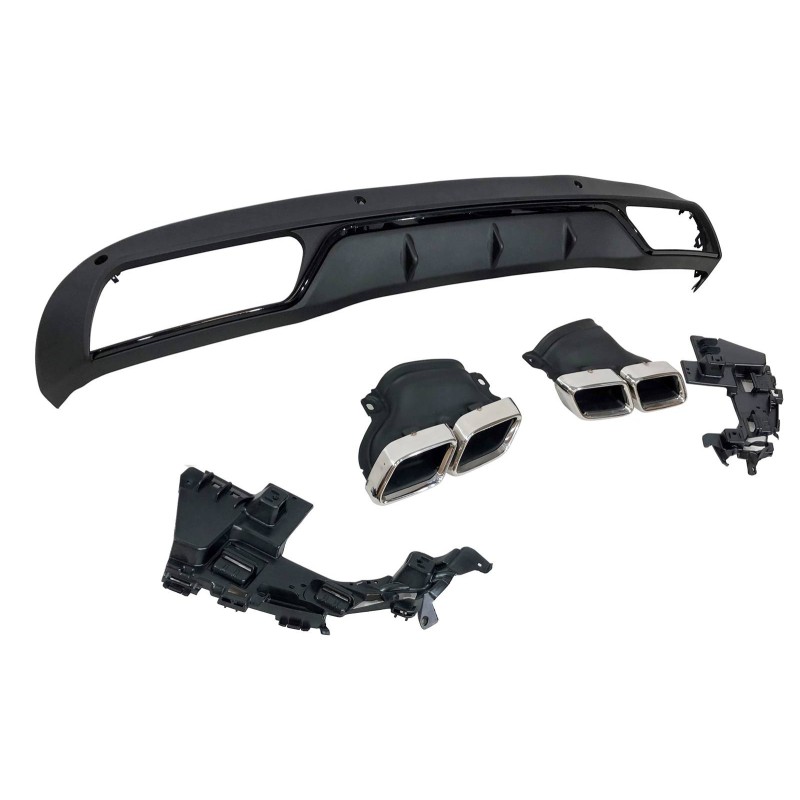 Rear Diffuser Mercedes W205 2014-2018 4D / SW Look C63 ABS