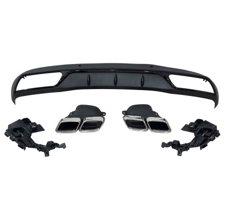 Rear Diffuser Mercedes W205 2014-2018 4D / SW Look C63 ABS