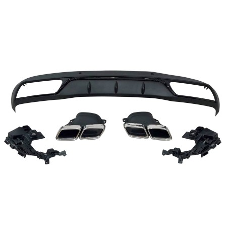 Rear Diffuser Mercedes W205 2014-2018 4D / SW Look C63 ABS