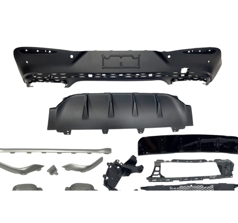 Rear Diffuser Mercedes X254 GLC 2023+ Coupe look AMG GLC63