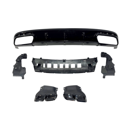 HECKANSATZ HECKSPOILER DIFFUSOR Mercedes C217 Coupe 2014-2020 Look Facelift S63