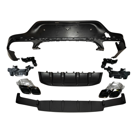 Rear Diffuser Mercedes GLC X253 COUPE 2020+ Look GLC63 Black