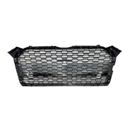 Front Grill A5 18-20 Look RS5 Chrome Glossy Black Camera