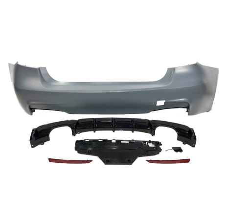 Rear Bumper BMW F30 Look M Performance 2 Exhaust Double