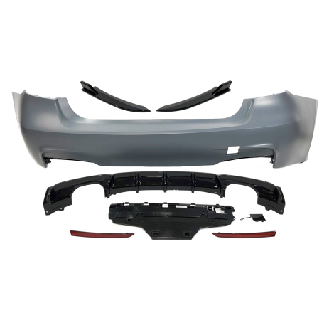 HECKSTOßSTANGE HECKSCHÜRZE BMW F30 LOOK M PERFORMANCE 2 Exhaust Double Rear tips