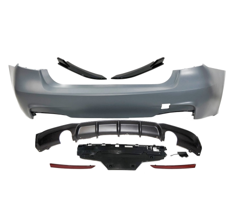HECKSTOßSTANGE HECKSCHÜRZE BMW F30 LOOK M PERFORMANCE 2 Exhaust Double Rear tips