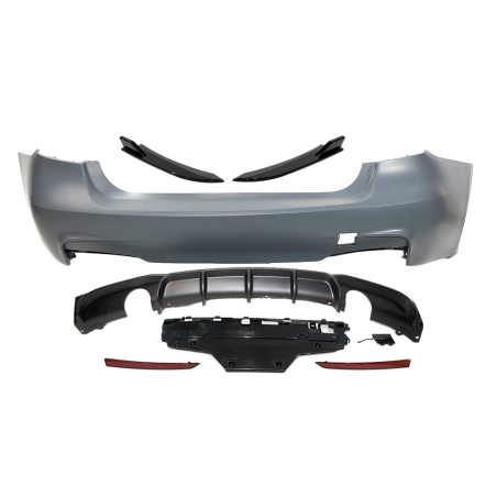 Paraurti Posteriore BMW F30 Look M Performance 2 Uscite doppio Flap posteriori