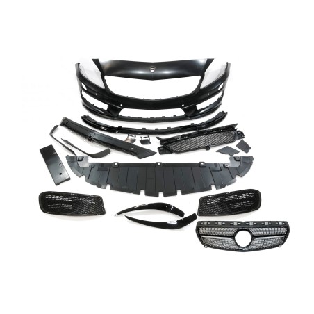 Paraurti Anteriore Mercedes W176 2012-2015 A45 Look AMG Sensori Griglia