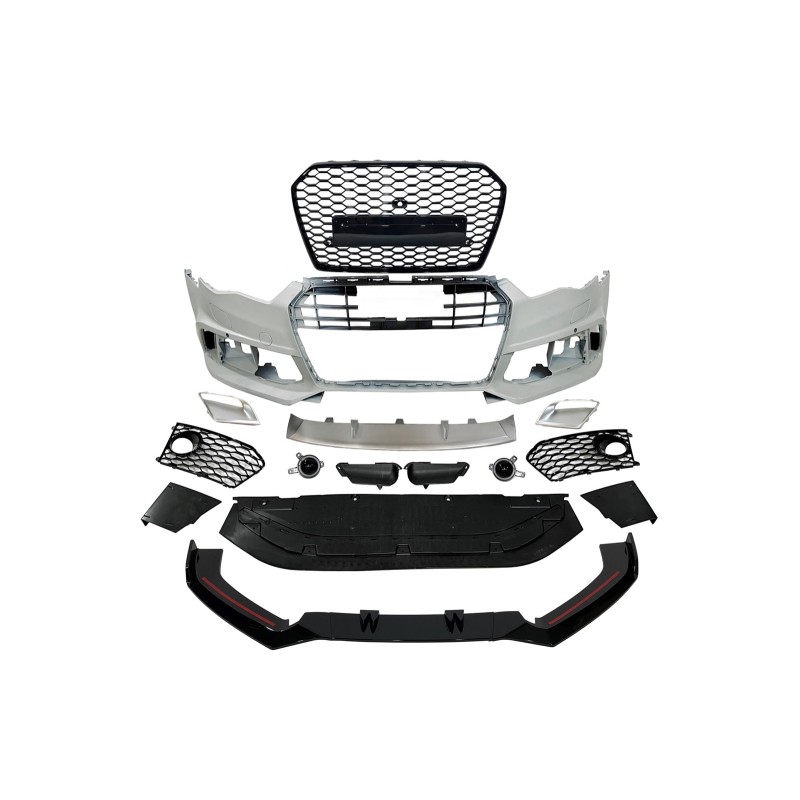 FRONT STOßSTANGE FÜR AUDI A6 C7 2015-2018 LOOK RS6 Spoiler Camera