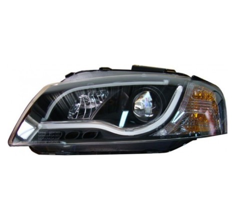 SET OF HEADLAMPS DAY LIGHT LTI AUDI A3 2003-2008 BLACK