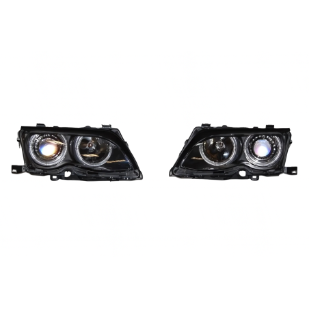 Faros Delanteros Ojos De Angel BMW E46 '02/'05 4P. Elect. Black
