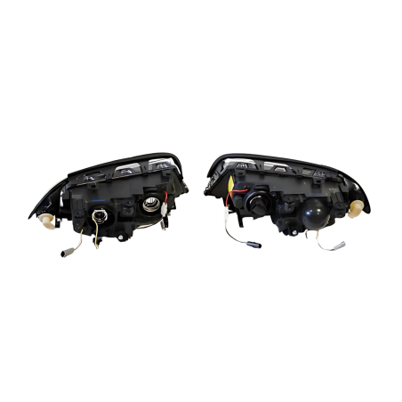 Faros Delanteros Ojos De Angel BMW E46 '99-02 2P. Black