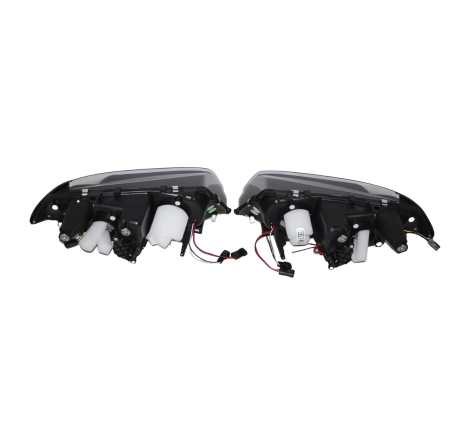 Set Of Headlamps Angel Eyes BMW E46 1999-2002, 2 Doors, Model II, Black